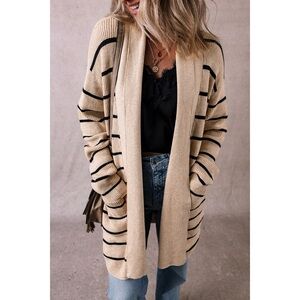 Black Stripe Shawl Cardi